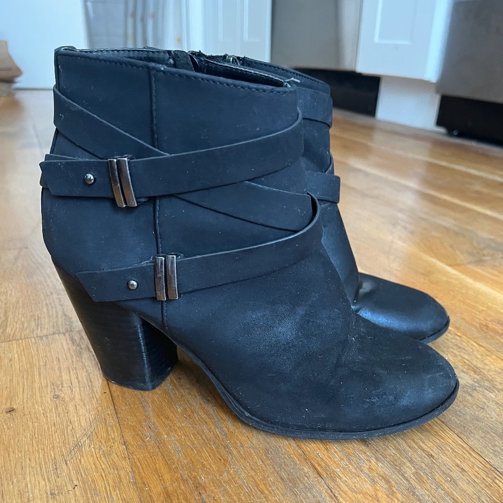 Charlotte Russe, Black Booties, Size 7, 2inch
